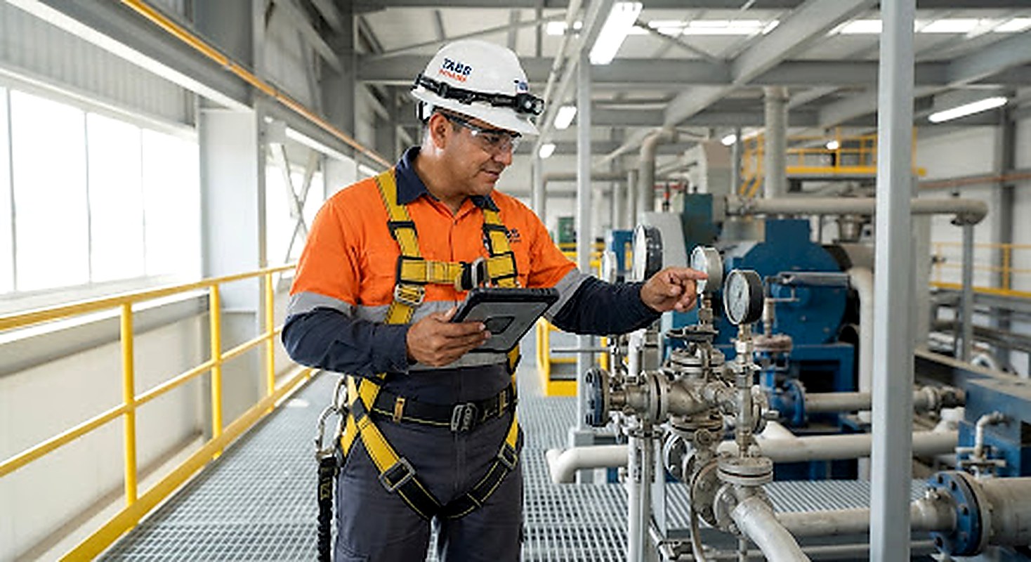 Profesional industrial de TABS Panamá en trabajos de altura